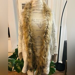 Northern Angel faux fur trim cardigan